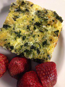 Spinach and Parm Frittata-We love it for for breakfast, lunch, or dinner