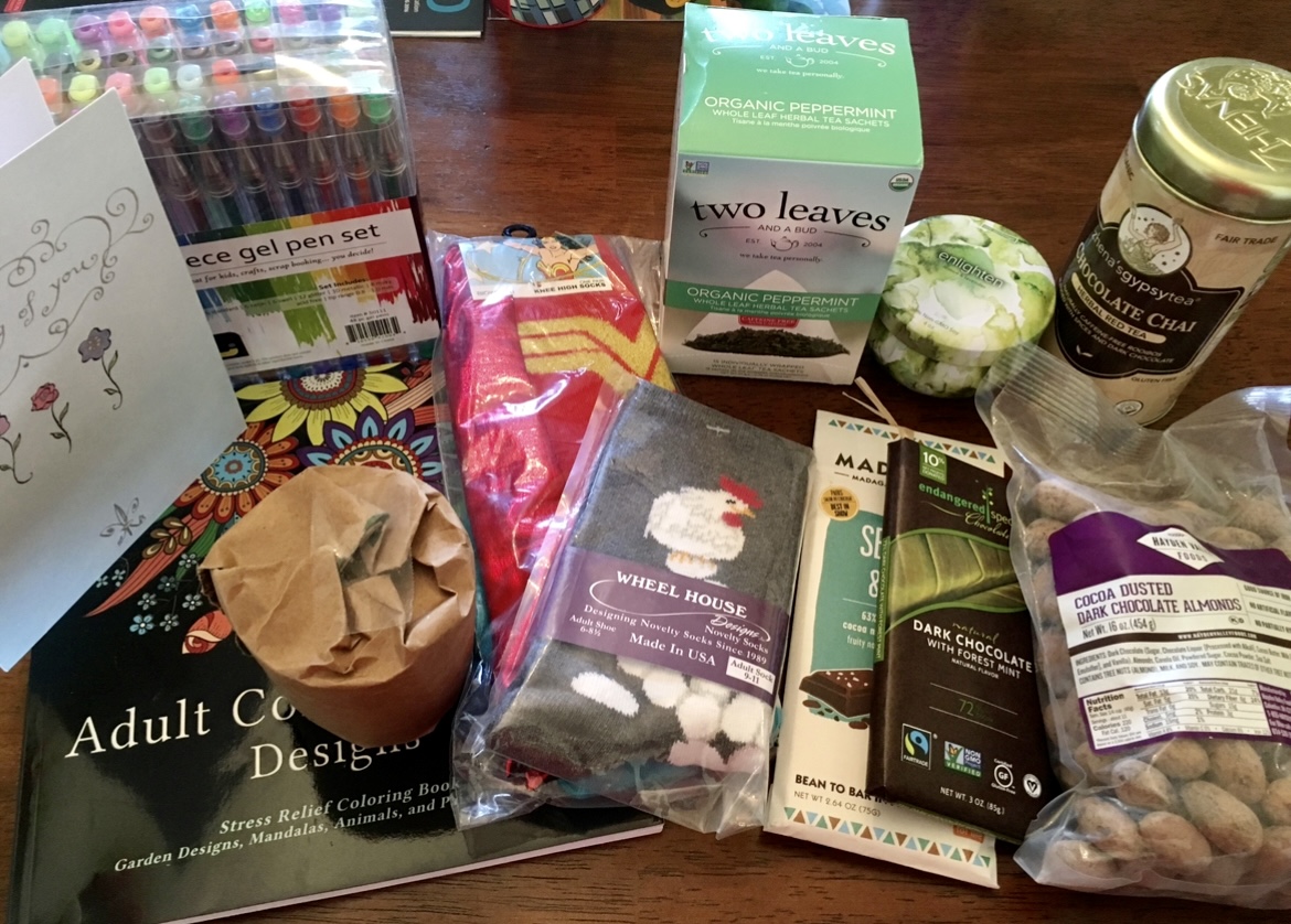 care package contents from IVF buddy