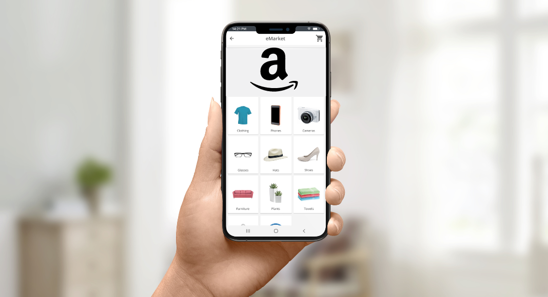 Shopping on Amazon on your phone.